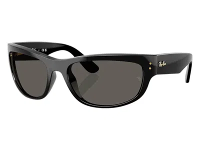 Pre-owned Ray Ban Rayban X A$ap Rocky Mega Balorama Blacked Out Collection Sunglasses In Black Dark Grey (rb2289 6826j