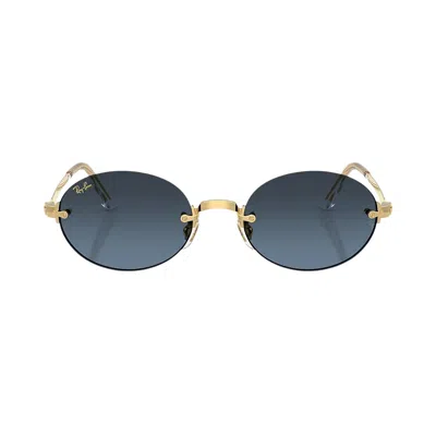 Pre-owned Ray Ban Ray-ban X A$ap Rocky Rb3929 'arista/blue Gradient/dark Grey Metal' | Men's Size Onesize