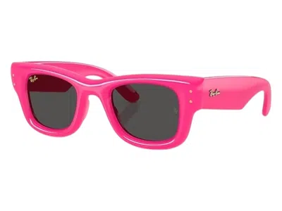 Pre-owned Ray Ban Rayban X A$ap Rocky Wayfarer Puffer Sunglasses In Polished Fucsia Ultra Black (rb4940)