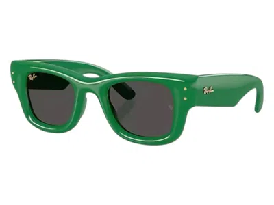 Pre-owned Ray Ban Rayban X A$ap Rocky Wayfarer Puffer Sunglasses In Polished Green Ultra Black (rb4940)