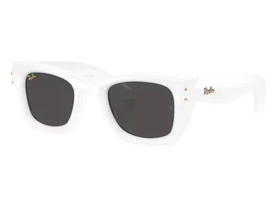 Pre-owned Ray Ban Rayban X A$ap Rocky Wayfarer Puffer Sunglasses In Polished White Ultra Black (rb4940) In Multi
