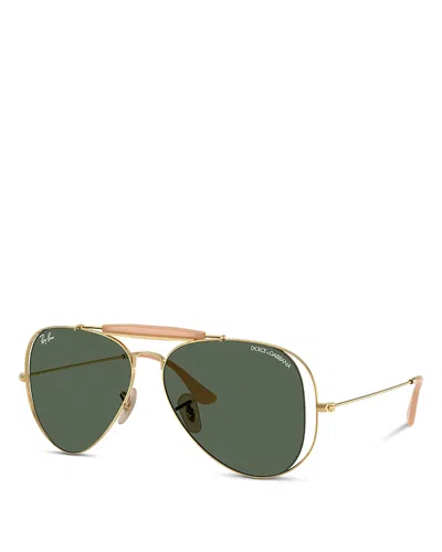 Ray Ban Ray-ban X Dolce & Gabbana Aviator Sunglasses, 58mm In Pink