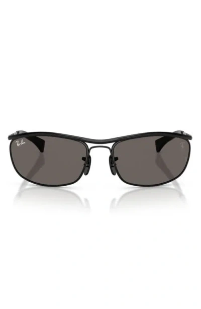 Ray Ban Ray-ban X Ferrari 62mm Oversize Oval Sunglasses In Brown