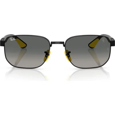 Ray Ban Ray-ban X Scuderia Ferrari 59mm Gradient Irregular Sunglasses In Black