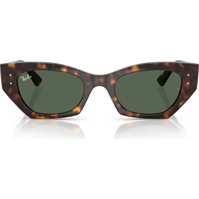 Ray Ban Ray-ban Zena 49mm Geometric Sunglasses In Green