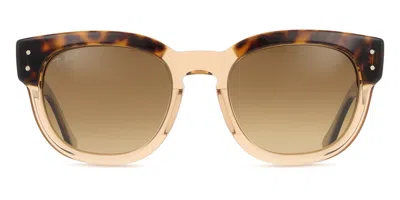 Ray Ban Rb0298sf Mega Hawkeye Asian Fit Polarized 1292m2 Men's Sunglasses Brown Size 53 In Pink