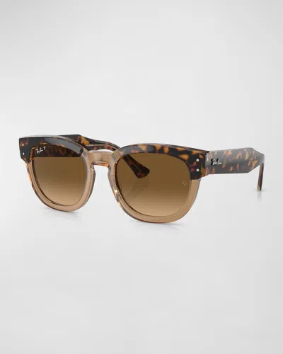 Ray Ban Rb029s Gradient Mega Hawkeye Sunglasses In Brown Gradient