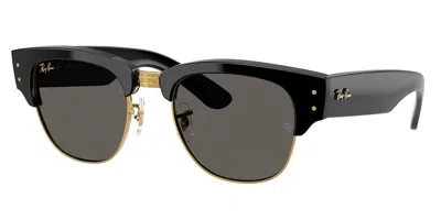 Ray Ban Rb0316s Mega Clubmaster 6826j5 Occhiali Da Sole Oro Per Uomo In Black