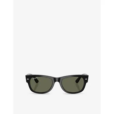 Ray Ban Womens Black Rb0832s Mega Wayfarer Ii Square-frame Acetate Sunglasses In Green