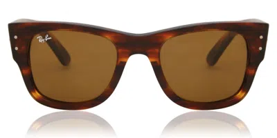 Ray Ban Rb0840s Mega Wayfarer 954/33 Men's Sunglasses Tortoiseshell Size 51 In Brown