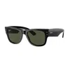Ray Ban Unisex Mega Wayfarer Low Bridge Fit Sunglasses Rb0840sf In Black