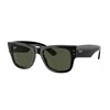 Ray Ban Dia De Muertos Mega Wayfarer Sunglasses Black Frame Green Lenses 51-21 In Green