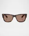 Ray Ban Womens Rb0840s Mega Wayfarer Summer Capsule Square-frame Propionate Sunglasses Brown In Havana
