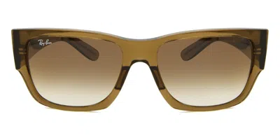 Ray Ban Rb0947s Carlos 664051 Men's Sunglasses Brown Size 56 In Pink