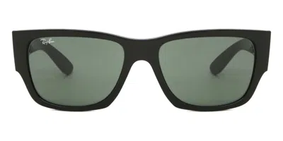 Ray Ban Rb0947s Carlos 901/31 Men's Sunglasses Black Size 56 In White