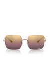 Ray Ban 54mm Polarized Square Sunglasses In Gold