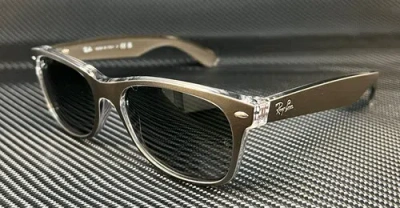 Pre-owned Ray Ban Rb2132 614371 Gunmetal Rectangle Unisex 52 Mm Sunglasses In Gray