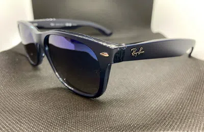 Pre-owned Ray Ban Rb2132 660778 Wayfarer Blue Men's Polarized 55 Mm Sunglasses In Blue Grandient