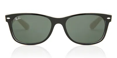 Ray Ban Rb2132 New Wayfarer Color Mix 875 Men's Sunglasses Black Size 52 In Green