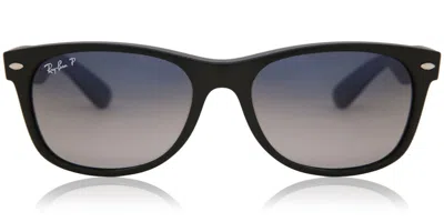 Ray Ban Rb2132 New Wayfarer Matte Polarized 601s78 Men's Sunglasses Black Size 52
