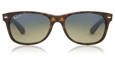 Ray Ban Rb2132 New Wayfarer Matte Polarized 894/76 Men's Sunglasses Tortoiseshell Size 52 In Brown