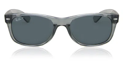 Ray Ban Rb2132 New Wayfarer Polarized 64503r Men's Sunglasses Clear Size 52 In Gray