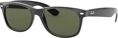 Pre-owned Ray Ban Ray-ban Rb2132 Wayfarer Square Sunglasses, Black G-15 Green, 55 Mm