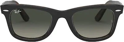 Pre-owned Ray Ban Ray-ban Rb2140 Original Wayfarer Sunglasses, Grey On Havana, 50 Mm In Gray