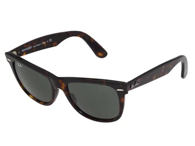 Ray Ban Rb2140 Original Wayfarer Sunglasses Plastic Frame Fashion Sunglasses Tortoise/g-15xlt Lens: 54mm, Ac In Black