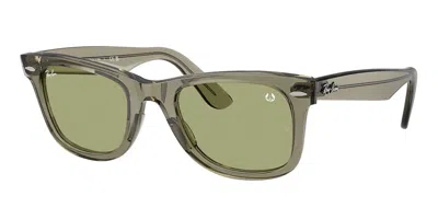 RAY BAN RB2140 WAYFARER 68694E OCCHIALI DA SOLE VERDI PER UOMO