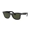 Ray Ban Original Wayfarer Classic Sunglasses Tortoise Frame Green Lenses 52-22 In 135831 Black