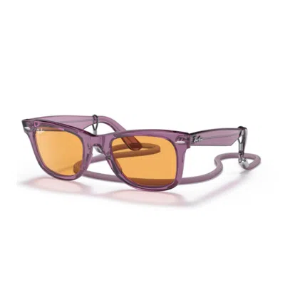 Ray Ban Ray-ban Rb2140 Wayfarer Sunglasses In 661313 Purple