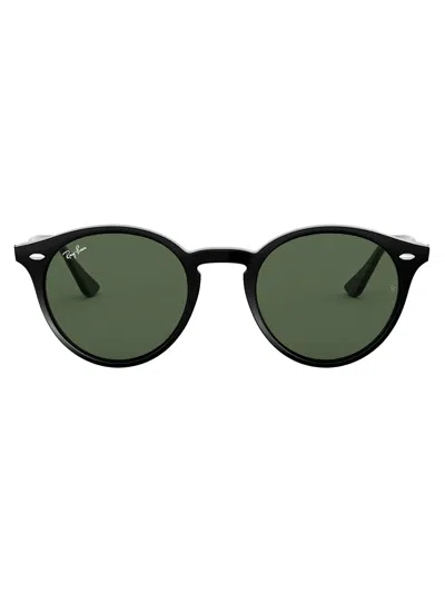 Ray Ban Rb2180 Round-frame Sunglasses In Black