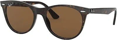 Pre-owned Ray Ban Ray-ban Rb2185 Wayfarer Ii Tortoise B-15 Brown Polarized Sunglasses, 55mm