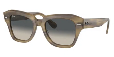 Ray Ban Rb2186 State Street 140571 Women's Sunglasses Green Size 49 In Brown