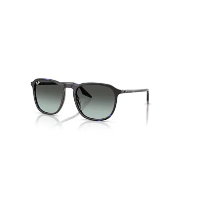 Ray Ban Sunglasses Unisex Rb2203 - Havana Blue Tortoiseshell Frame Blue Lenses 55-20 In Havana Blue Turtle