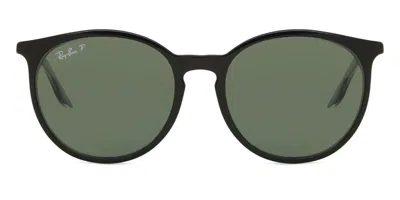 Ray Ban Rb2204f Asian Fit Polarized 919/58 Men's Sunglasses Black Size 54 In Brown