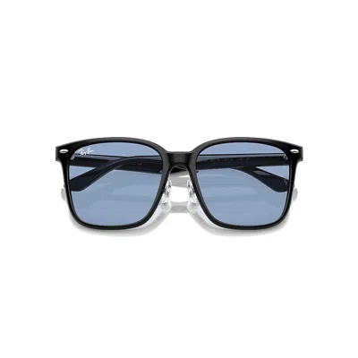 RAY BAN SUNGLASSES UNISEX RB2206D - BLACK FRAME BLUE LENSES 57-18