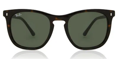 Ray Ban Rb2210 902/31 Men's Sunglasses Tortoiseshell Size 53 In Green