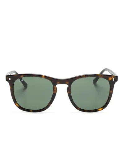 Ray Ban Rb2210 Square-frame Sunglasses In Brown