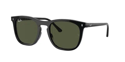 Ray Ban Rb2210f Asian Fit 901/31 Men's Sunglasses Black Size 53 In Green