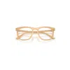 Ray Ban Rb2210v Optics Change Eyeglasses Photo Striped Brown Frame Clear Lenses Polarized 53-21