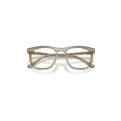 Ray Ban Rb2210v Optics Change Eyeglasses Photo Striped Grey Frame Clear Lenses Polarized 53-21 In Gray
