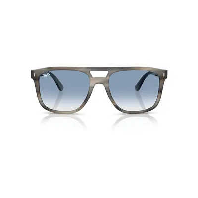 RAY BAN SUNGLASSES UNISEX RB2213 - HAVANA GREY FRAME BLUE LENSES 55-20