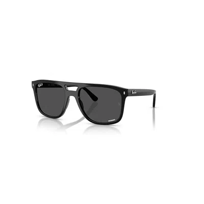 Ray Ban Rb2213ch Chromance Sonnenbrillen Schwarz Fassung Grau Glas Polarisiert 55-20 In Black