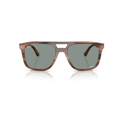 Ray Ban Rb2213ch Chromance Sunglasses Havana Brown Frame Blue Lenses Polarized 55-20