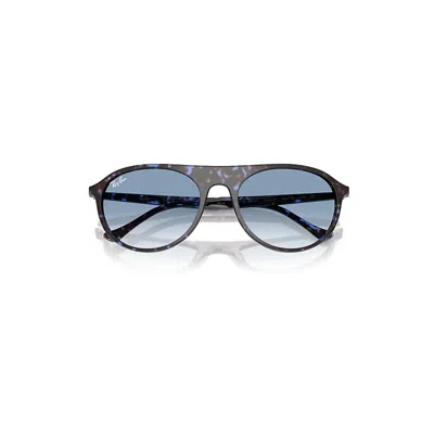 Ray Ban Rb2215 Sunglasses Havana Blue Turtle Frame Blue Lenses 56-19
