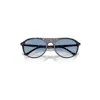 Ray Ban Rb2215 Sunglasses Havana Blue Turtle Frame Blue Lenses 56-20 In Havana Blue Turtle
