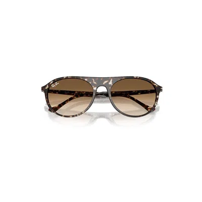 Ray Ban Rb2215 Sunglasses Havana Yellow Turtle Frame Brown Lenses 56-19