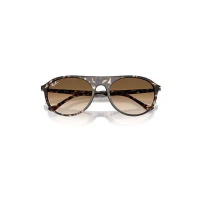 Ray Ban Rb2215 Sunglasses Havana Yellow Turtle Frame Brown Lenses 59-20